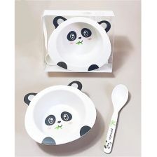 Детски сервиз за хранене Raya Toys Bamboo fibre, купичка с лъжичка