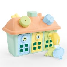 Детски сортер DOLU Пастел Къща с форми 5297