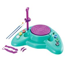 Детско грънчарско колело Raya Toys Pottery Workshop с 2 скорости, бои и четки