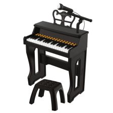Детско класическо пиано Raya Toys с табуретка и микрофон