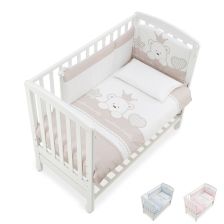 Бебешко легло Italbaby B.SIDE BABY RE Бял, с матрак и спален комплект, с подвижна решетка