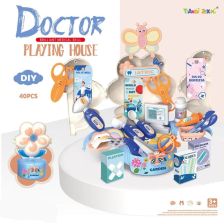 Докторски комплект в куфар-цвете Raya Toys Doctor playing house, 40 части