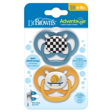 Залъгалка Dr.Brown's Advantage етап 2 Сини 2 броя
