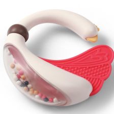 Дрънкалка Babyono с гризалка, лебед 1593