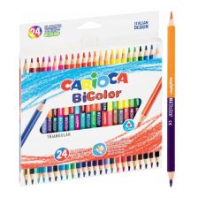 Двуцветни моливи CARIOCA Bi-Color, 24бр, 48 цвята