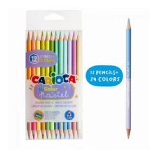 Двуцветни моливи CARIOCA Pastel, 12 бр - 24 цвята