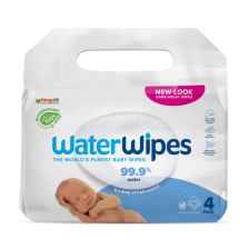 Бебешки мокри кърпи  Water Wipes 4 пакета х 60бр, 240 бр.