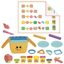 Игрален комплект Hasbro Play-Doh Кошница за пикник, с 6 цвята моделини и 12 аксесоара