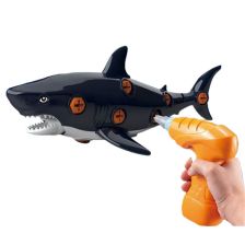 Фигура за сглобяване Raya Toys Акула с винтоверт и отвертки