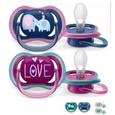 Ортодонтични залъгалки Philips AVENT Ultra Air + стерилизаторна кутия 18+м Асортимент