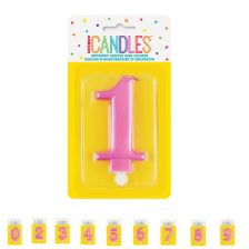 Свещ за рожден ден Unique Pink