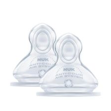 Бебешки биберон за хранене NUK FIRST CHOICE Flow Control силиконов 6-18м 2бр.