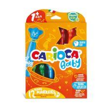 Флумастери CARIOCA Baby Teddy, 12 цвята