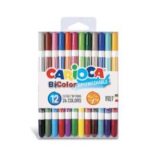 Флумастери CARIOCA Bi-Color, 12бр. - 24 цвята
