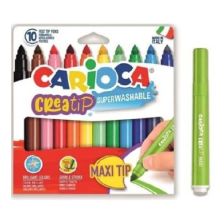 Флумастери CARIOCA Creatip Maxi, 10 цвята