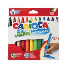 Флумастери CARIOCA Jumbo, 12 цвята
