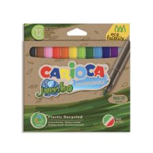 Флумастери CARIOCA Jumbo Eco Family, 12 цвята