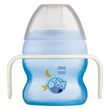 Тренировъчна чаша с дръжка MAM свети в тъмното, 150ml, син