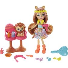 Игрален комплект с кукла Mattel Enchantimals Фризьорски салон с аксесоари