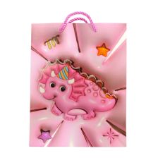 Хартиена торбичка за подарък с 3D принт Raya Toys Динозавър L, 40 см.