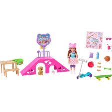 Игрален комплект Mattel Barbie Chelsea Скейтпарк с аксесоари и кученца