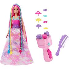 Кукла за прически Mattel Barbie Dreamtopia Twist'n Style с аксесоари