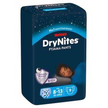 Пелени гащички HUGGIES DryNites Pyjama Pants 8-13 години, 30-48 кг, 9 бр., момче