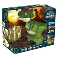 Играчка с дистанционно Raya Toys Динозавър, със звук, светлина, пръскащ вода