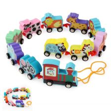 Играчка за дърпане Raya Toys Дървено влакче
