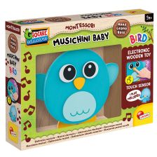 Играчка за количка, кошара и столче Lisciani Montessori Wood Musichini Bird