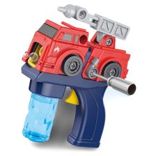Играчка за сапунени балони Raya Toys Пожарна, за сглобяване, 2 пълнителя