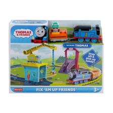 Игрален комплект Fisher Price Thomas & Friends с кранът Карли и дрезината Санди HDY58