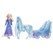 Игрален комплект Mattel Disney Frozen Elsa и Nokk, с приключенска карета, JBG56