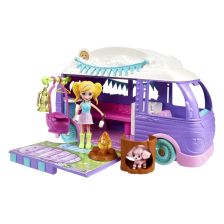 Игрален комплект Mattel Polly Pocket Glamping Camper Van, с 20 части
