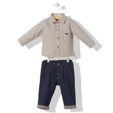 Детски комплект Bebetto Always Cool риза и панталон, 3-36 м., K3496