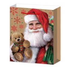 Коледна хартиена торбичка за подарък Raya Toys М, 32 см, асортимент