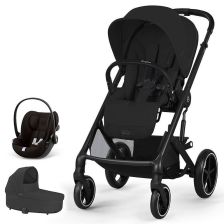 Бебешка количка 3 в 1 Cybex Balios S Lux New 2025 + кош Cot S Lux + адаптери + стол за кола Cloud G i-size, One Box, с нарушена опаковка