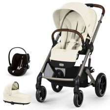 Бебешка количка 3 в 1 Cybex Balios S Lux New 2025 + кош Cot S Lux + адаптери + стол за кола Cloud G i-size Plus