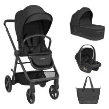Комбинирана бебешка количка 3в1 Kikka Boo Mia Black, с кош за новородено