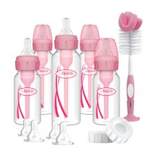 Комплект за новородено бебешки шишета, четка и биберони Dr.Brown's Natural Flow Anti Colic Options+ Narrow