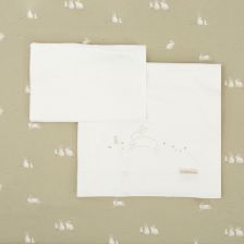 Комплект чаршафи за бебешка кошара Bimbidreams BUNNY Green Moss, 3ч., 60x120 см.