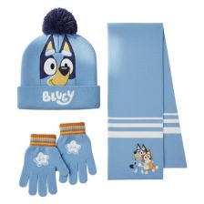 Комплект детска шапка, шал и ръкавици Cerda Bluey, 2200010580