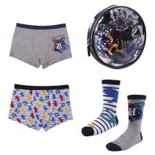 Комплект детски боксерки и чорапи Cerda Harry Potter, 6 - 12 години, 4 части