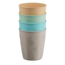 Комплект детски чаши за пиене NIP Beaker Жираф, 4 броя, 250 мл.