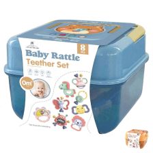 Комплект дрънкалки и гризалки Raya Toys 8 броя, в музикална кутия със светлини