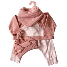 Комплект дрехи за кукла Antonio Juan Sweet reborn, Блузка и панталон, Розов, 4ч.