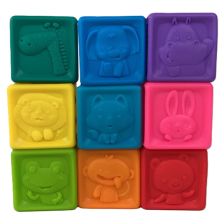 Комплект гумени сензорни блокчета Raya Toys 9 бр.