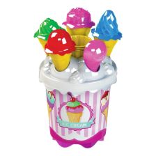 Комплект играчки за пясък Dema Stil Кофичка с форми сладолед