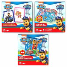 Комплект настолни игри Paw Patrol Не се сърди човече, Пъзел, Карти