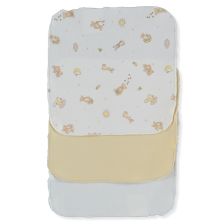 Комплект памучни кърпи Bebetto Organic Bee Hunters, 20х20 см, 3 бр., C1072
